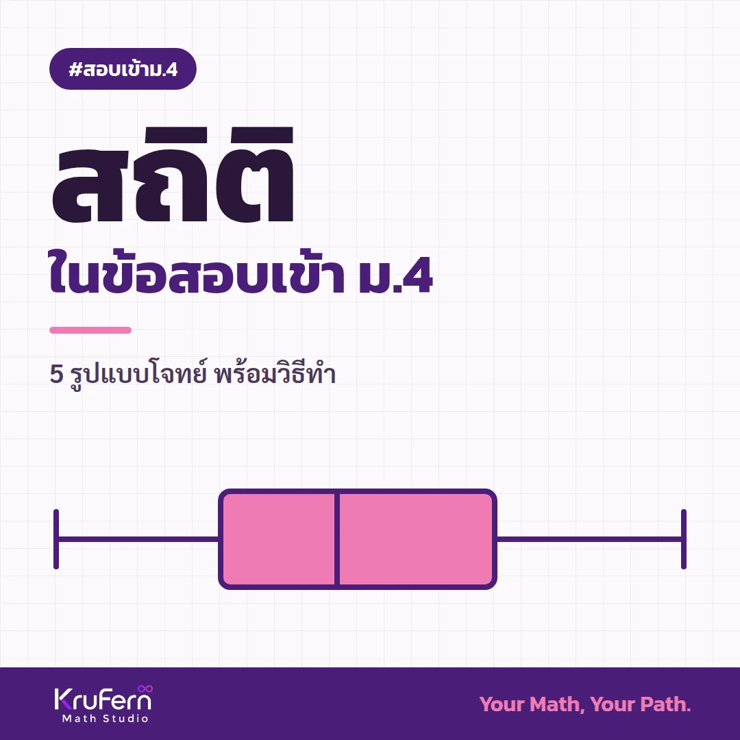 สถิติในข้อสอบเข้า ม.4 5 รูปแบบโจทย์ พร้อมวิธีทำ